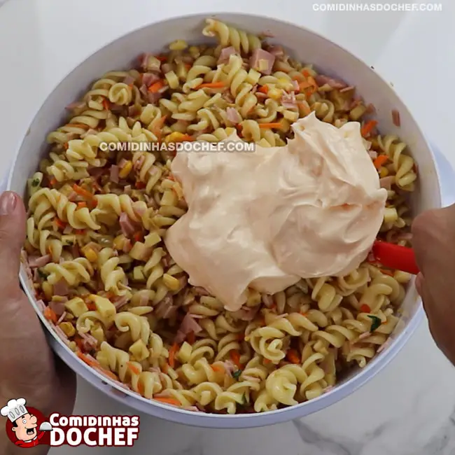 Salada de Macarrão Cremoso - Passo 2