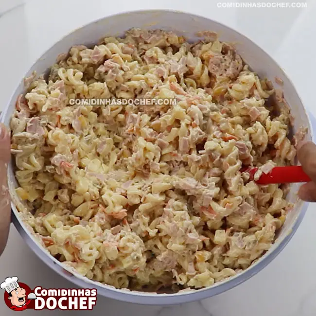 Salada de Macarrão Cremoso - Passo 3