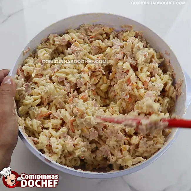 Salada de Macarrão Gelado - Passo 3
