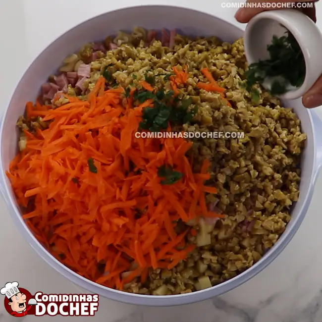 Salada de Macarrão para Churrasco - Passo 2