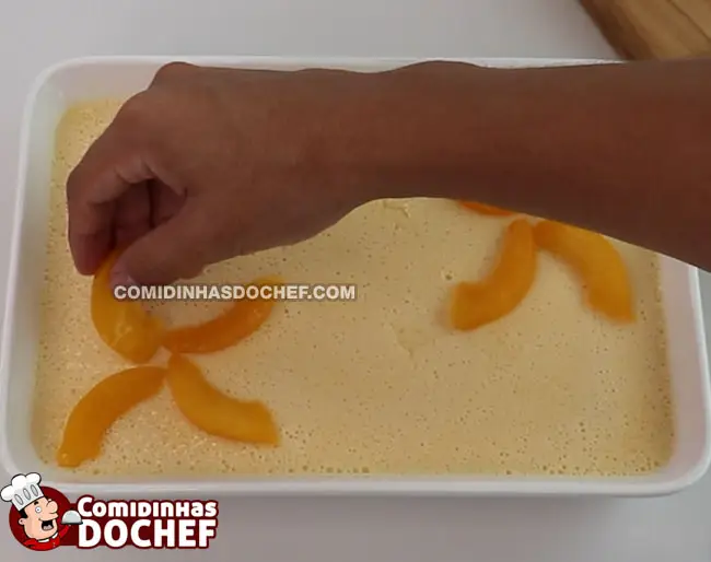 Sobremesa de Pêssego com Creme de Leite - Passo 5
