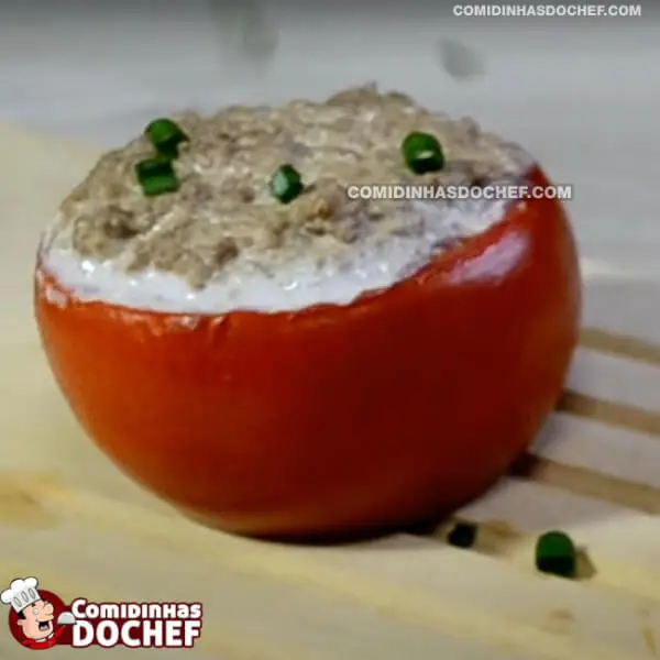 Tomate Recheado com Carne Moída - Passo 6