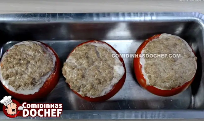Tomate Recheado com Carne Moída - Passo 5