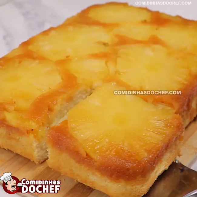 Bolo de Abacaxi Caramelizado Simples - Passo 6