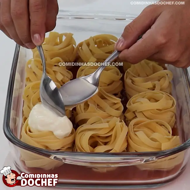 Macarrão de Forno com Presunto e Queijo - Passo 2
