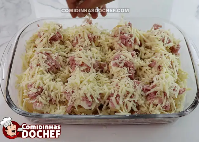 Macarrão de Forno com Presunto e Queijo - Passo 3