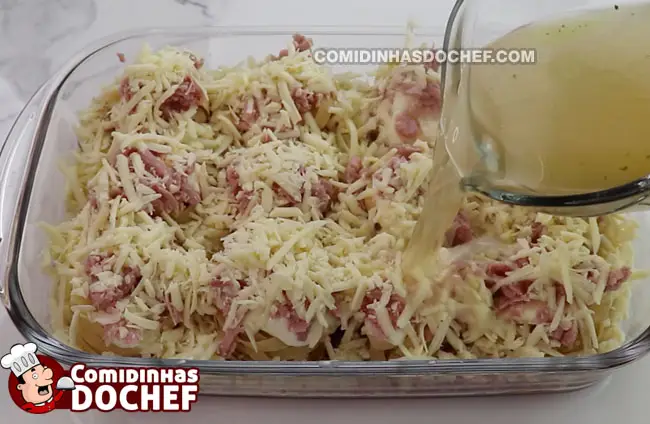Macarrão de Forno com Presunto e Queijo - Passo 6