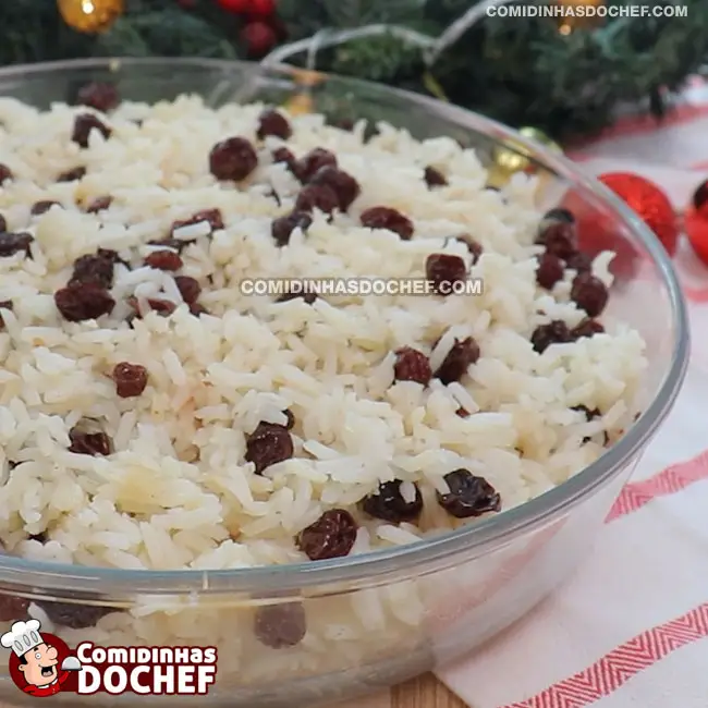 Arroz com Passas para o Natal - Passo 8
