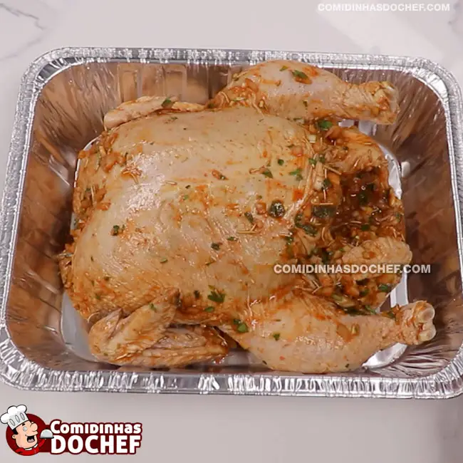 Frango Recheado no Forno - Passo 1