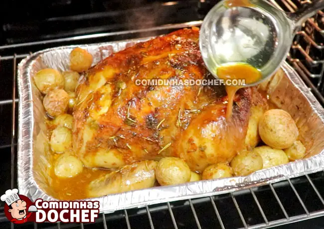 Frango Recheado no Forno - Passo 8