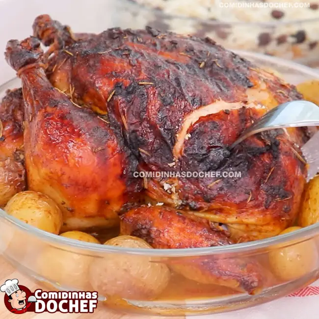 Frango Recheado no Forno - Passo 9