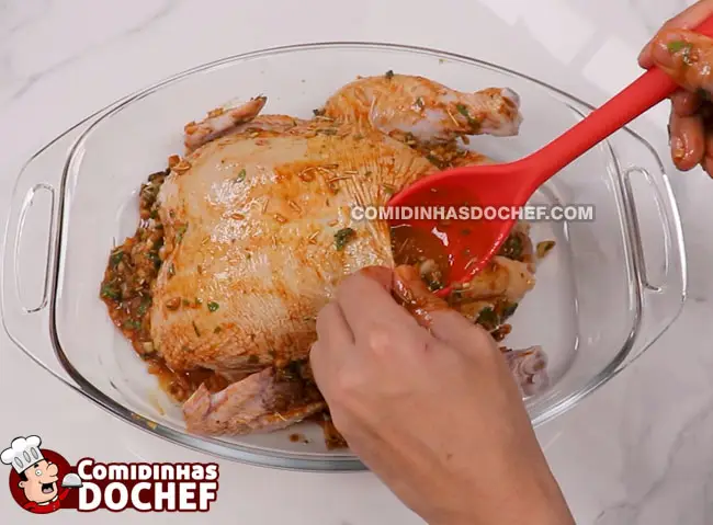 Frango Recheado no Forno - Passo 5