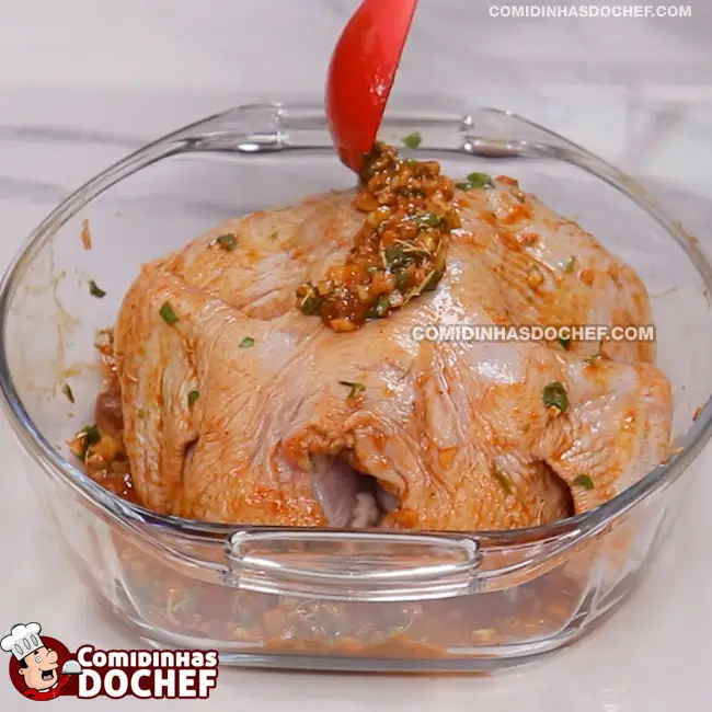 Frango Recheado no Forno - Passo 6