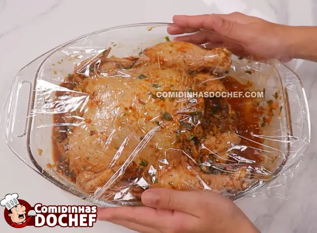 Frango Recheado no Forno - Passo 7