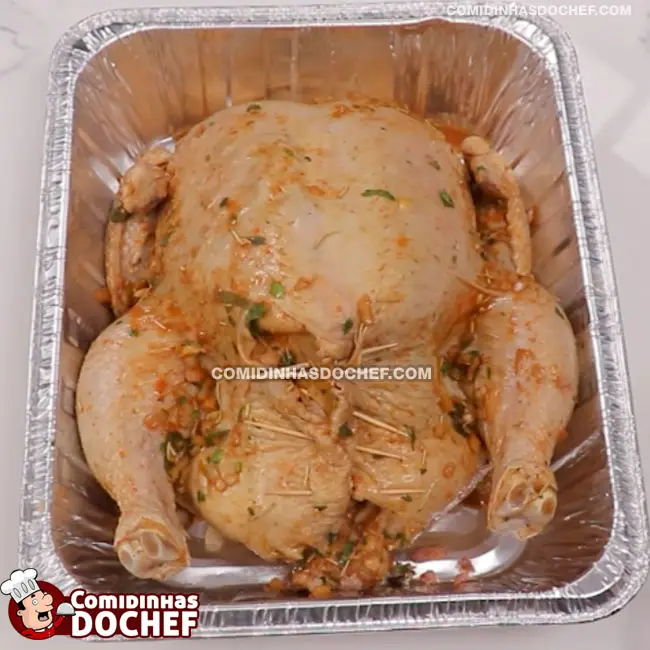 Frango Recheado para o Natal - Passo 2
