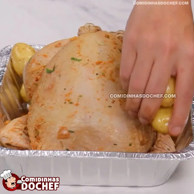 Frango Recheado para o Natal - Passo 4