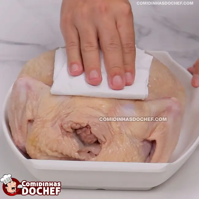Frango Recheado para o Natal - Passo 3