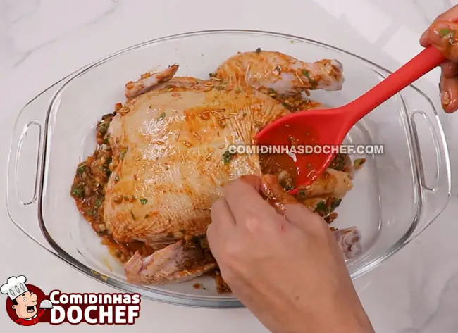 Frango Recheado para o Natal - Passo 4