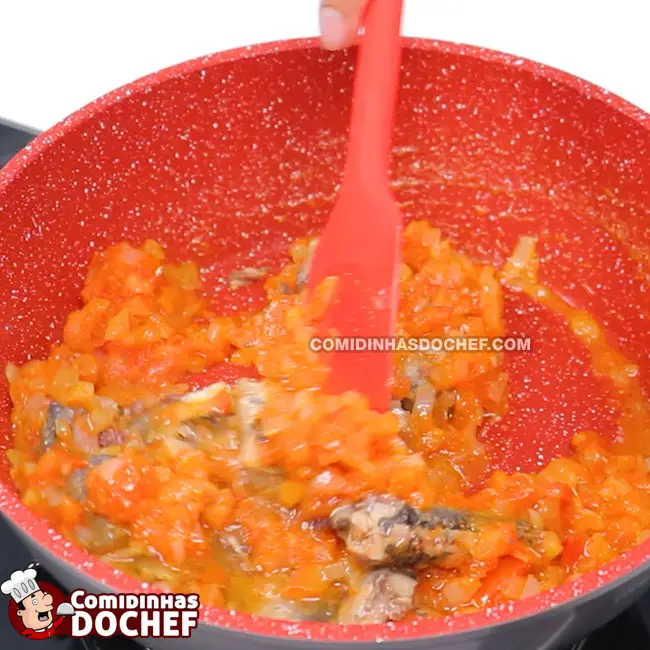 Macarrão com Sardinha e Creme de Leite - Passo 7