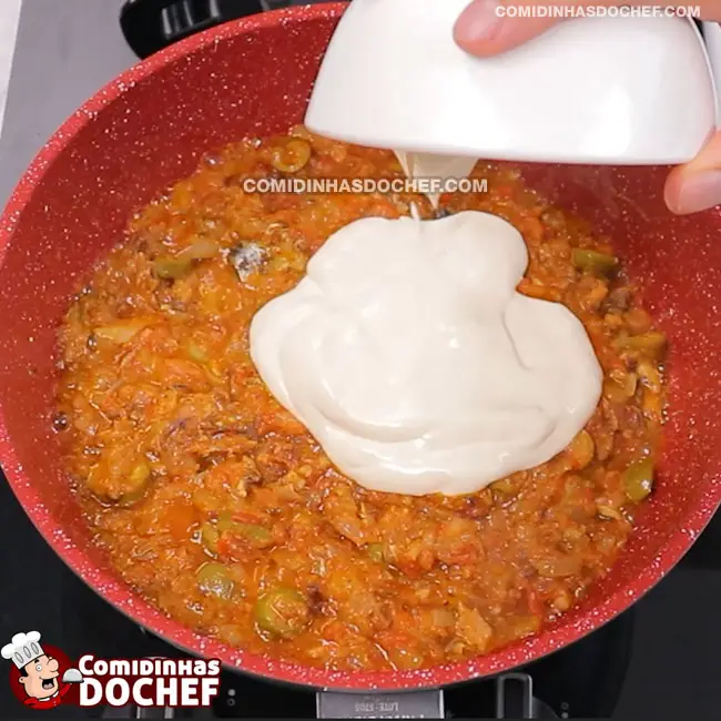 Macarrão com Sardinha e Creme de Leite - Passo 10