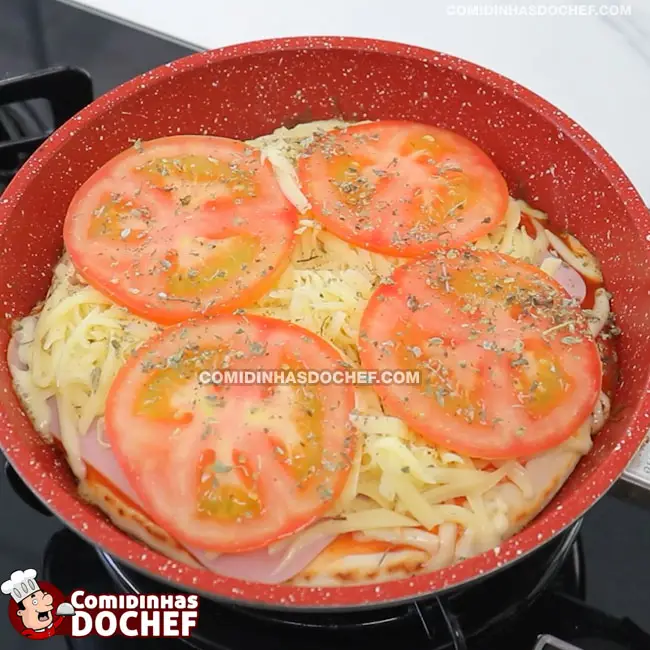 Pizza de Frigideira com Queijo - Passo 4