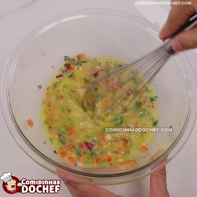 Omelete com Queijo - Passo 3