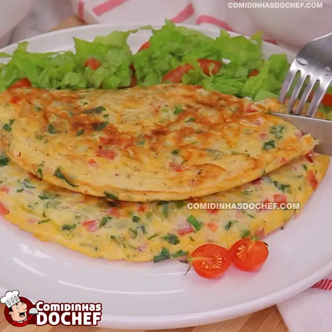 Omelete de Ovo Simples - Passo 7