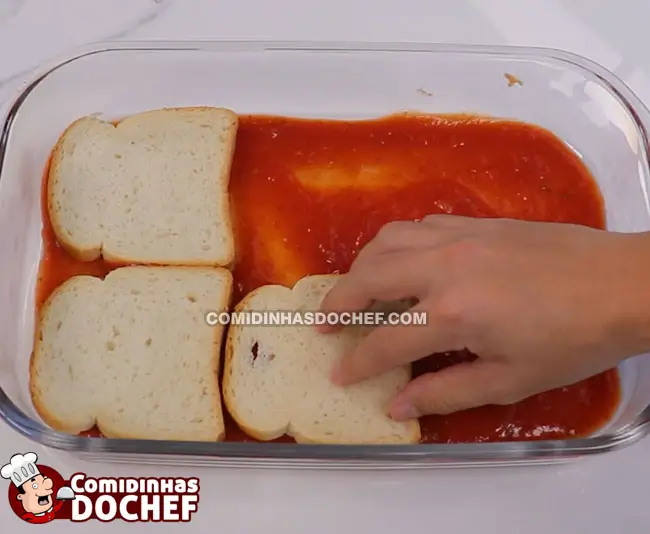 Torta de Pão de Forma Simples - Passo 2