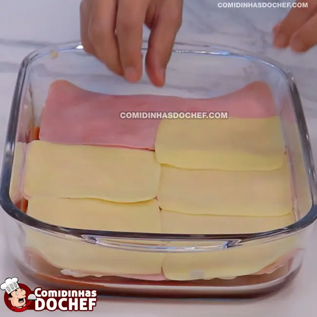 Torta de pão de Forma com Presunto e Queijo - Passo 4