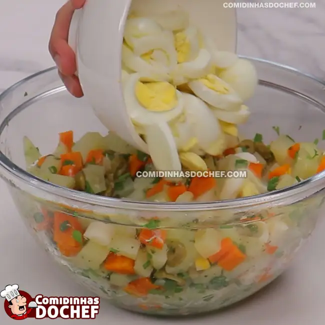 Salada de Maionese com Batata e Cenoura - Passo 8