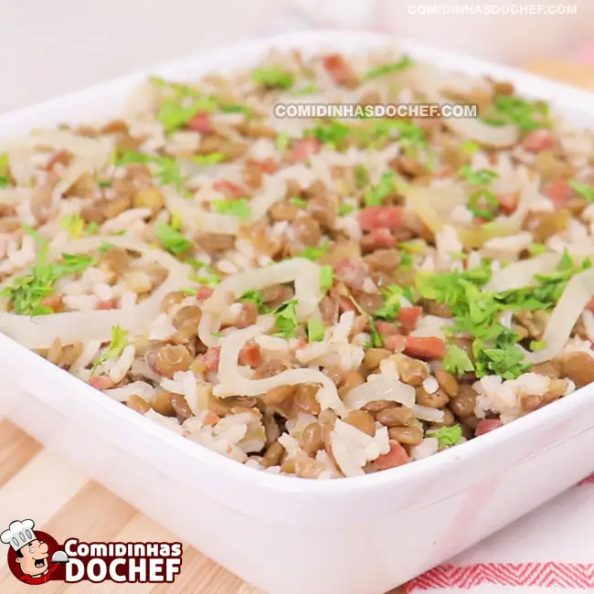Arroz com Lentilha e Linguiça - Passo 10