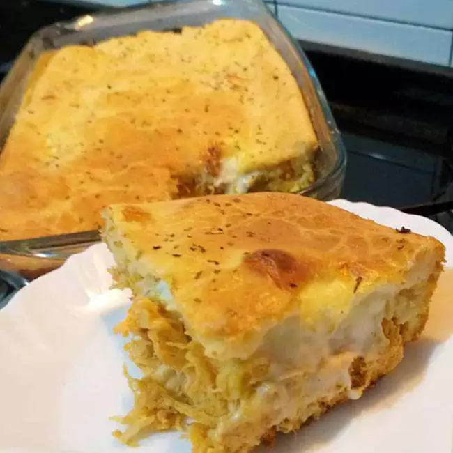 Torta de Frango Cremosa de Liquidificador
